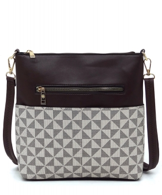 PM Monogram Pocket Crossbody Bag PM760 TAUPE/COFFEE